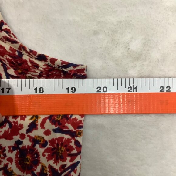 Lucky Brand Summer Sleeveless Floral Dress Women Medium Drawstring Waist - Picture 4 of 6